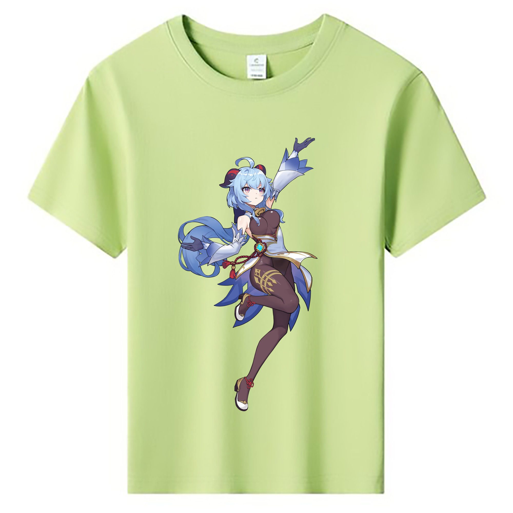 げんし神 甘雨 かんう genshin Ganyu 綿100％キッズTシャツ（フロントプリント）